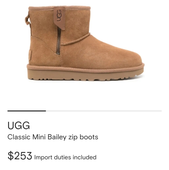 UGG Classic mini Bailey zip boots in light brown size 10 - Picture 16 of 16